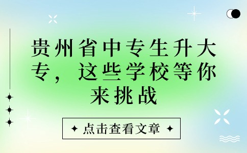 贵州中专升大专