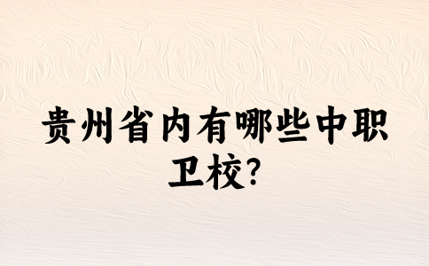 贵州省内有哪些中职卫校?