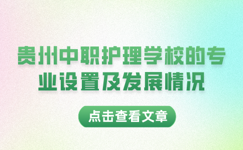 贵州中职护理学校的专业设置及发展情况